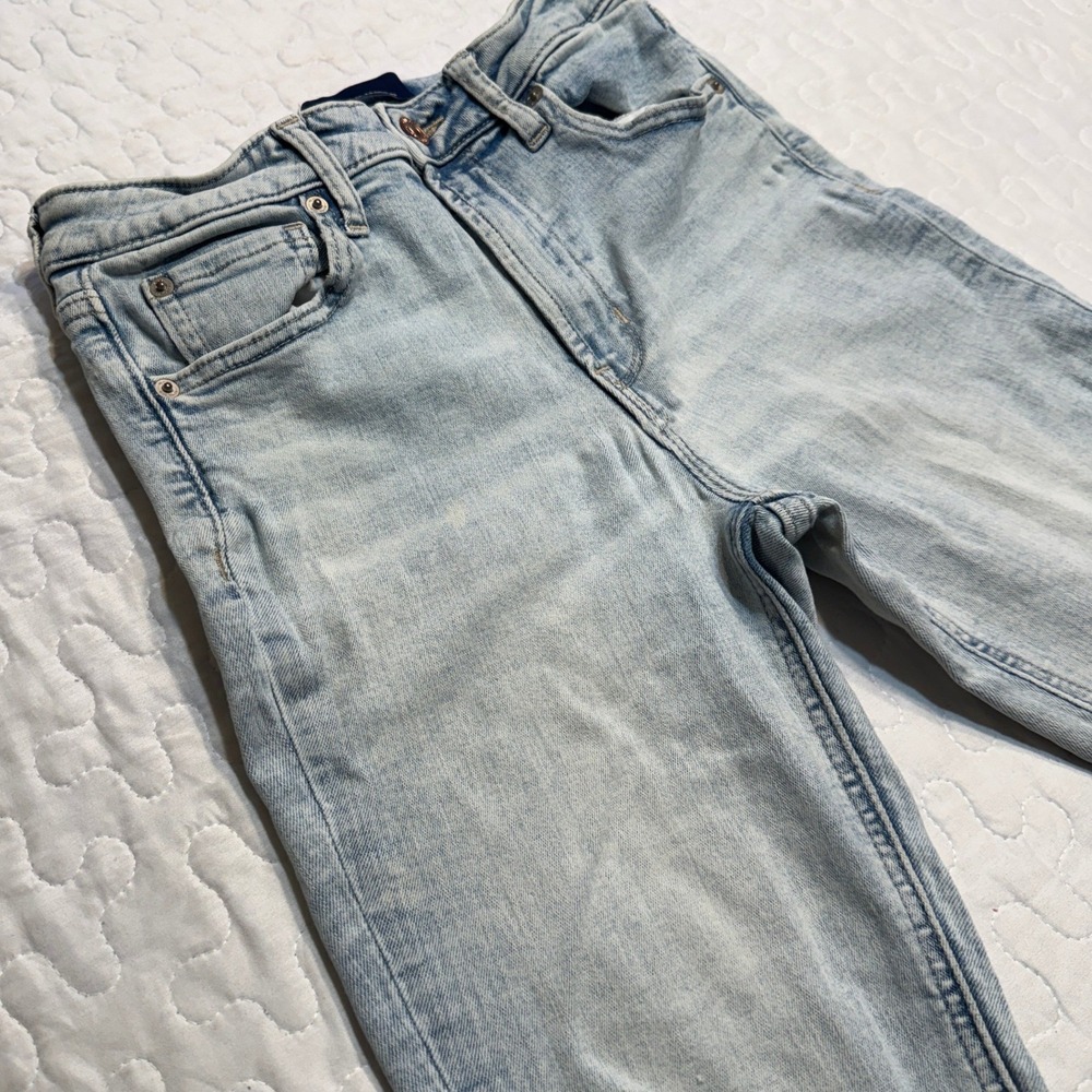 Gap Women 4/27 Legging Light Wash Distressed Ripped Jeans Y2K EDGY GRUNGE STREET